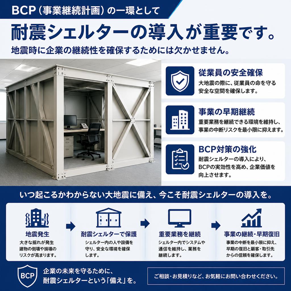 2. BCP対策の一環としての耐震シェルター
