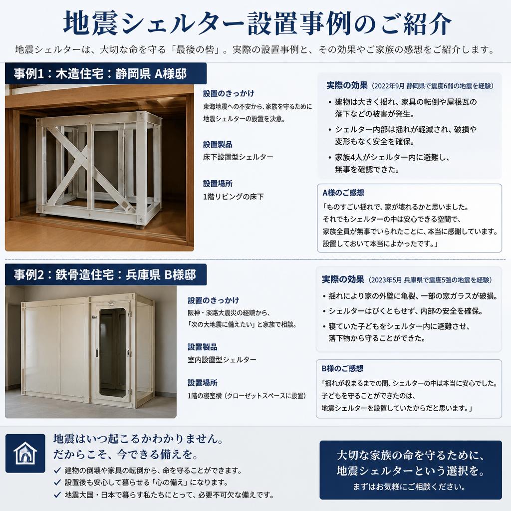 5. 地震シェルターの設置事例紹介