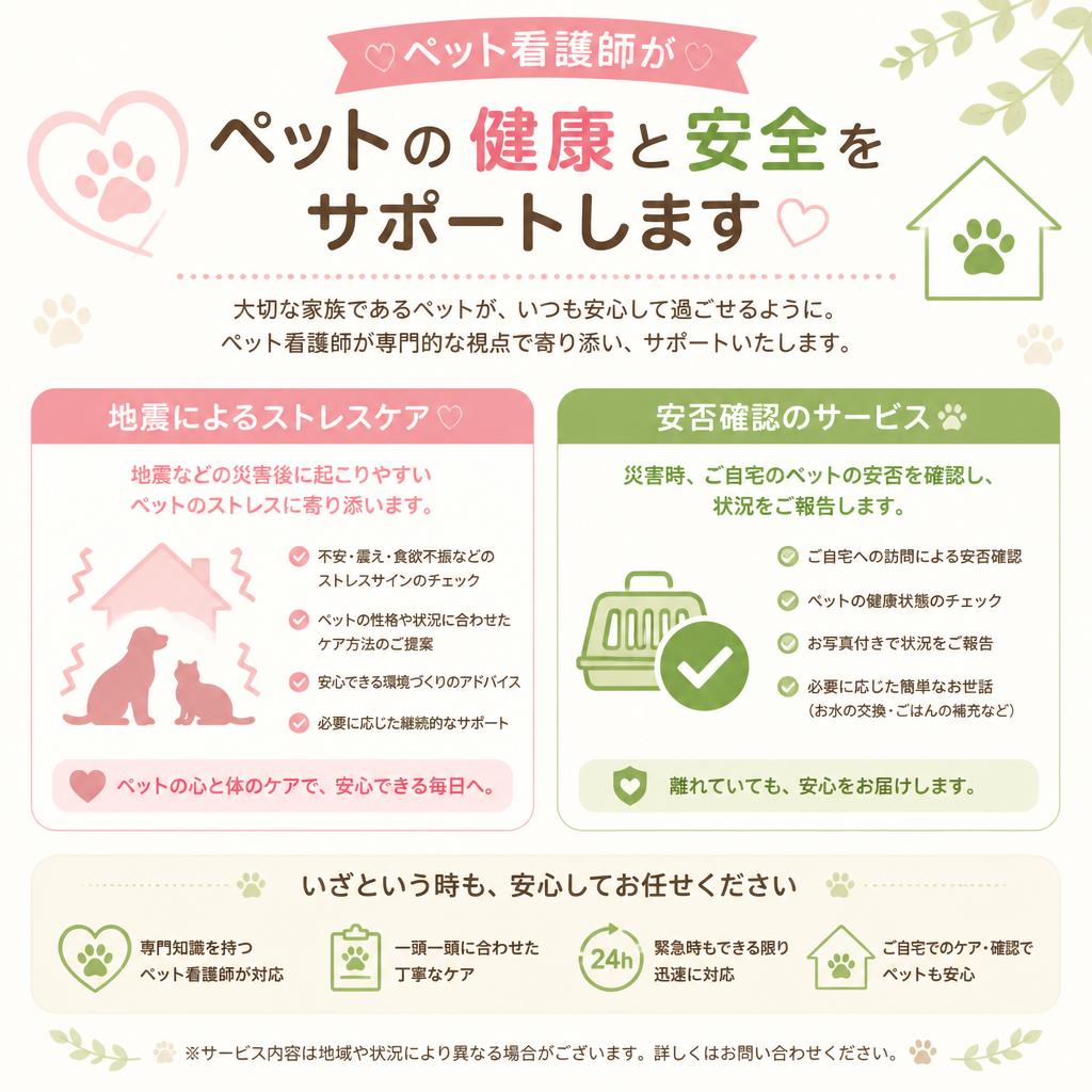ペット看護師による心強いサポート