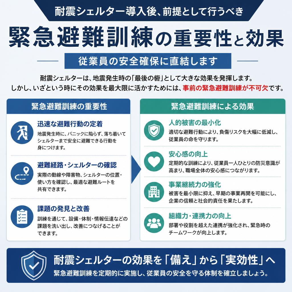 4. 緊急避難訓練の必要性