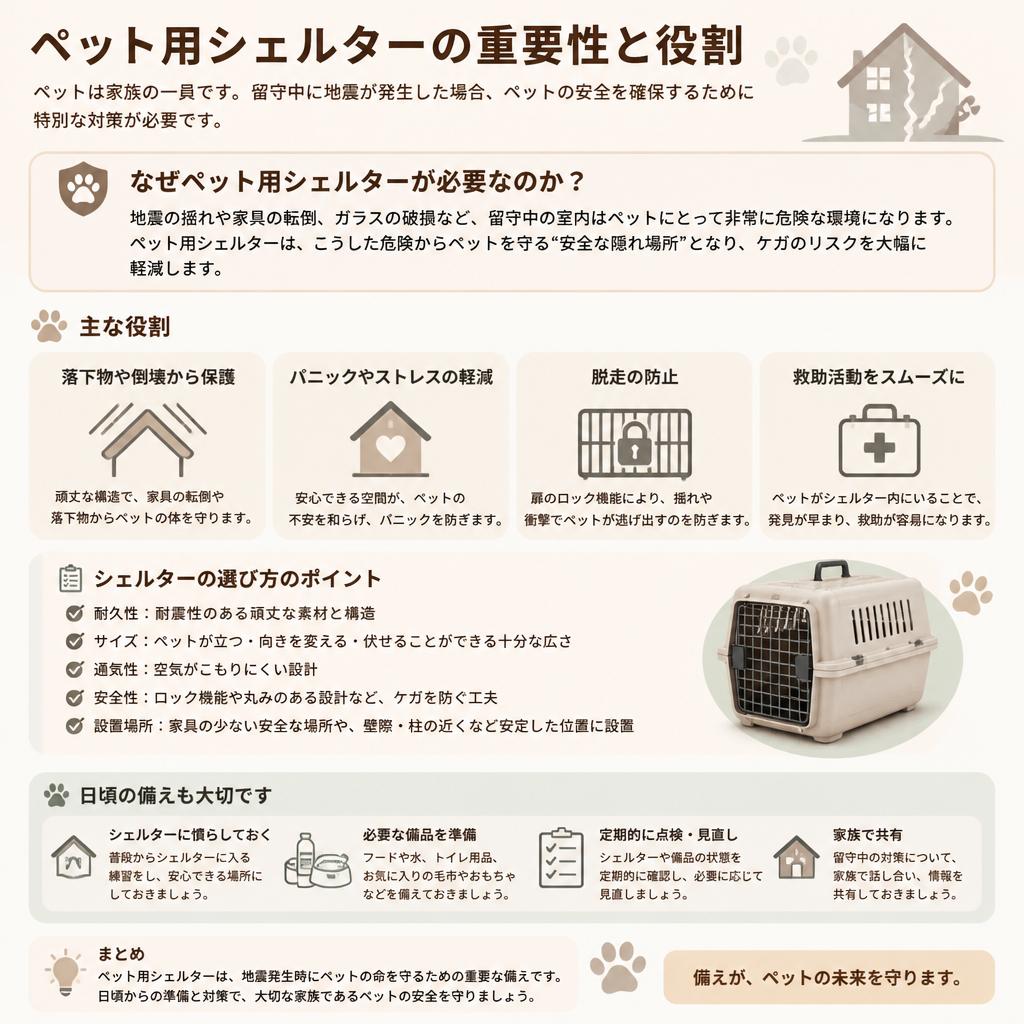 ペット用地震シェルターの必要性