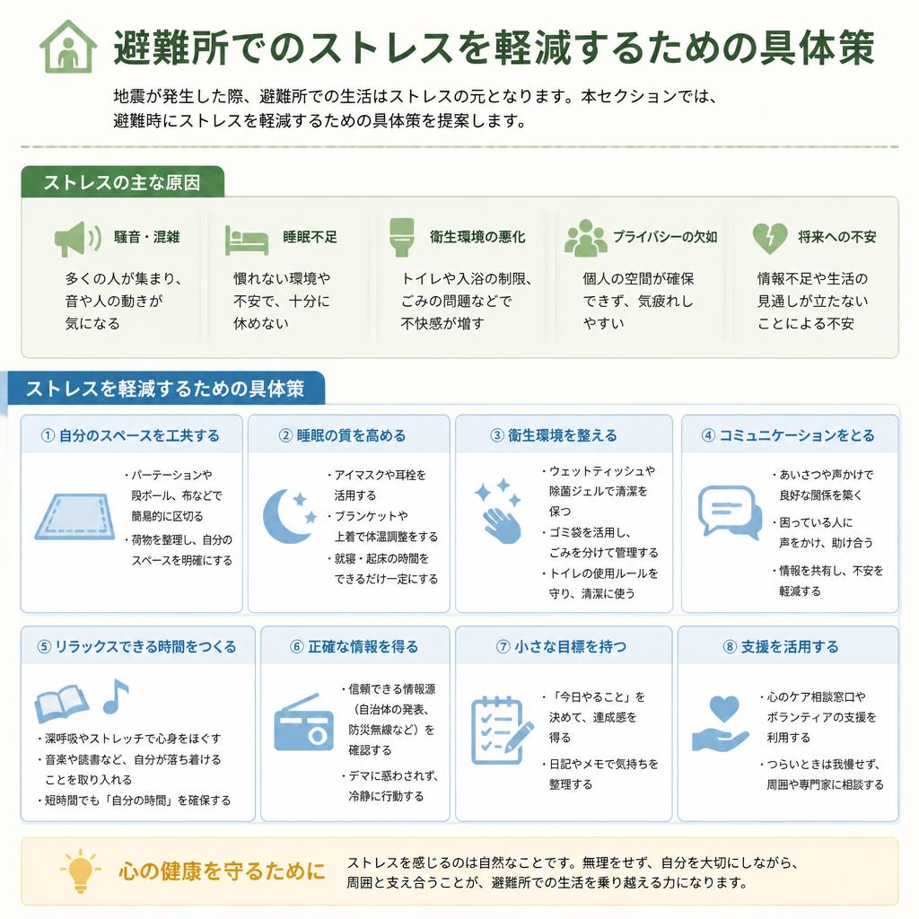 避難所ストレスの軽減対策