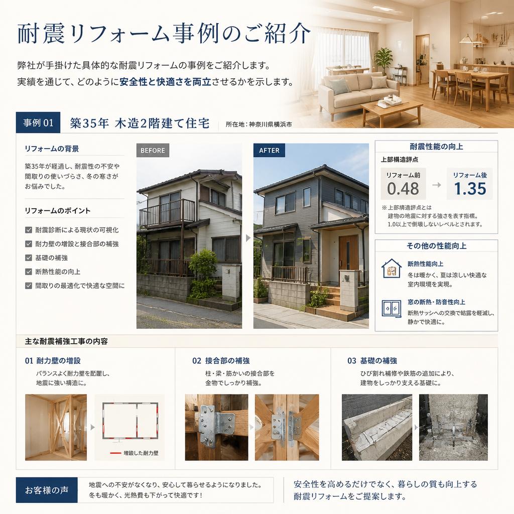 実際の耐震リフォーム事例