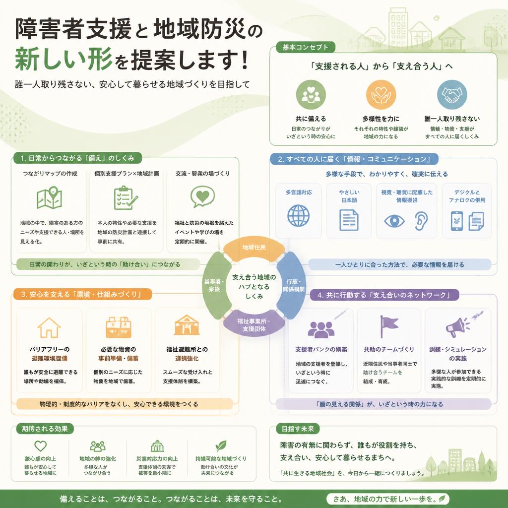 障害者支援と地域防災の新しい形を提案します！
