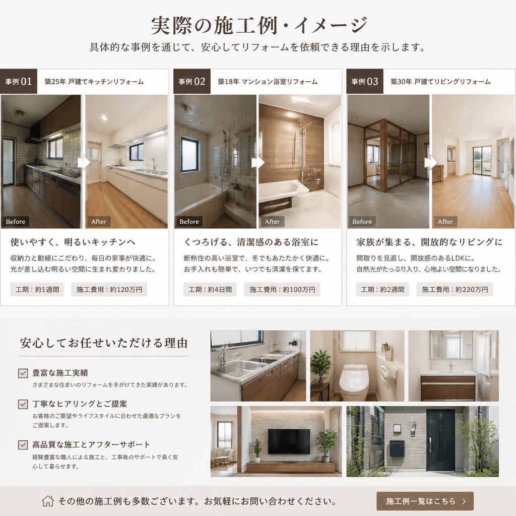 施工イメージと実績