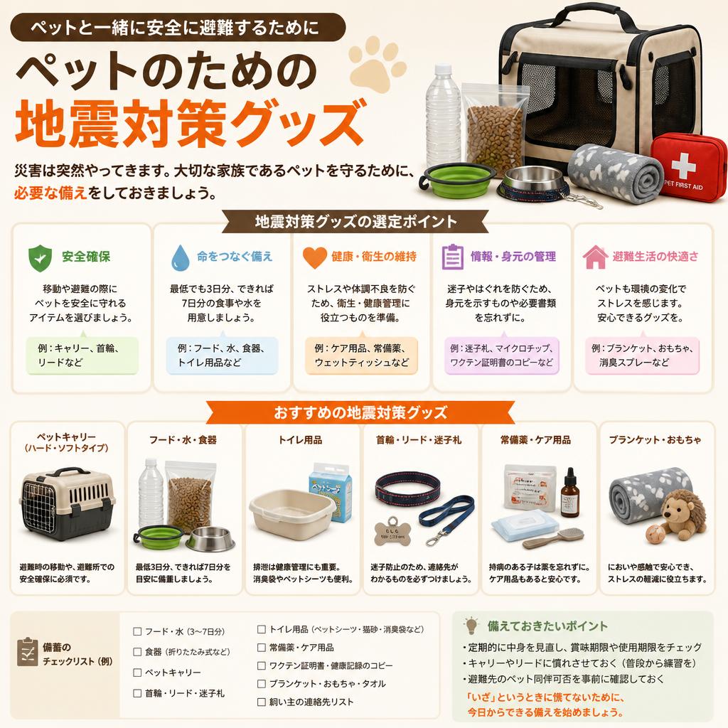 地震対策グッズの選び方