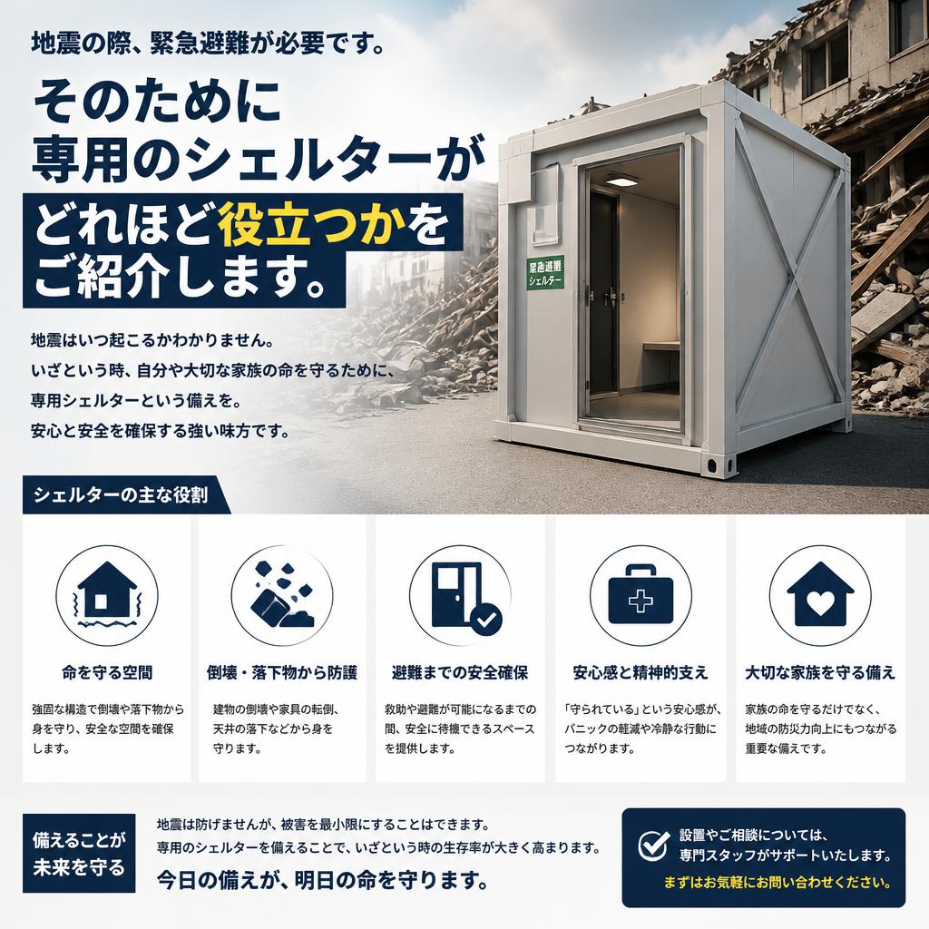 2. なぜ地震シェルターが必要なのか