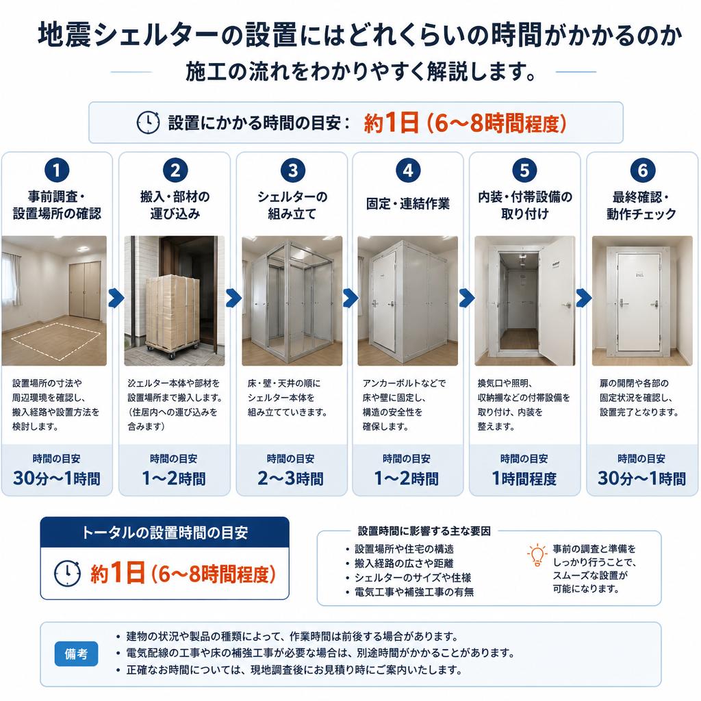 5. 施工の流れと所要時間