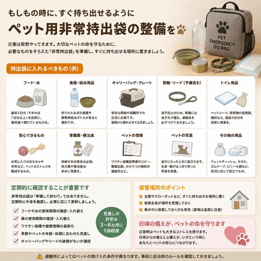 非常持出袋の整備