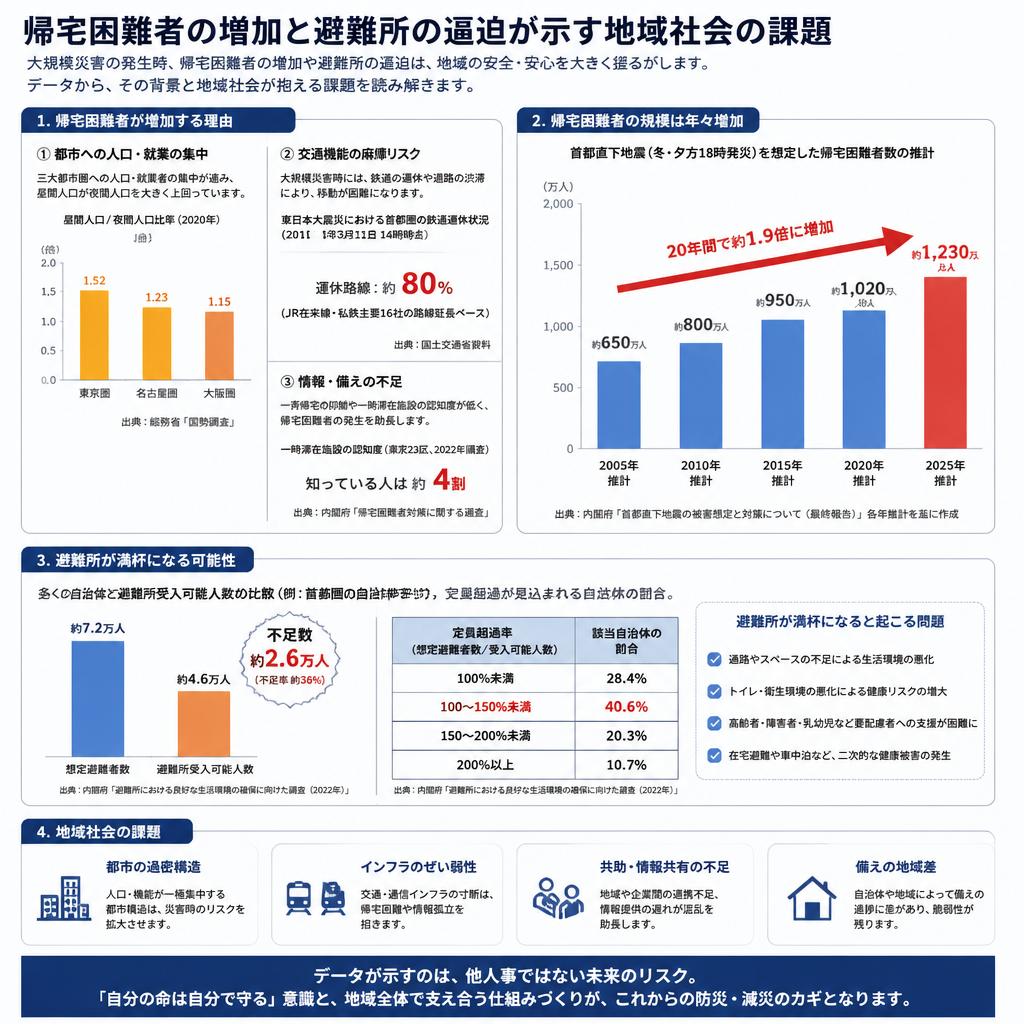 4. 増加する帰宅困難者の現状