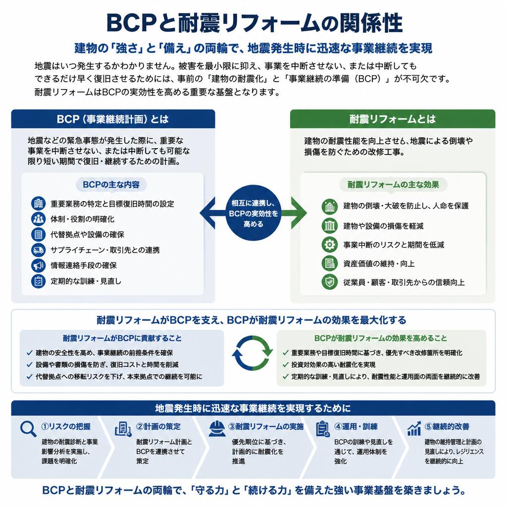 事業継続計画における耐震リフォームの役割
