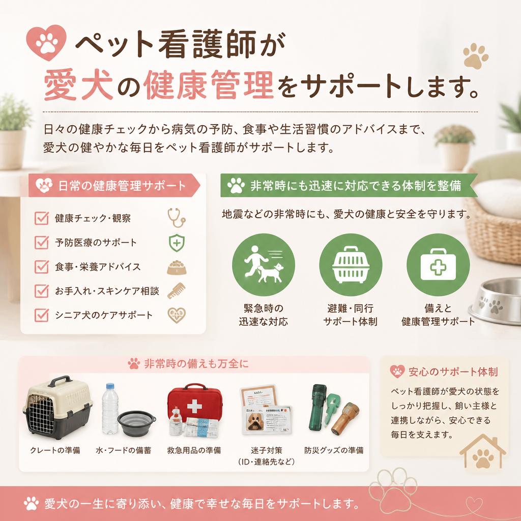 ペット看護師による健康管理
