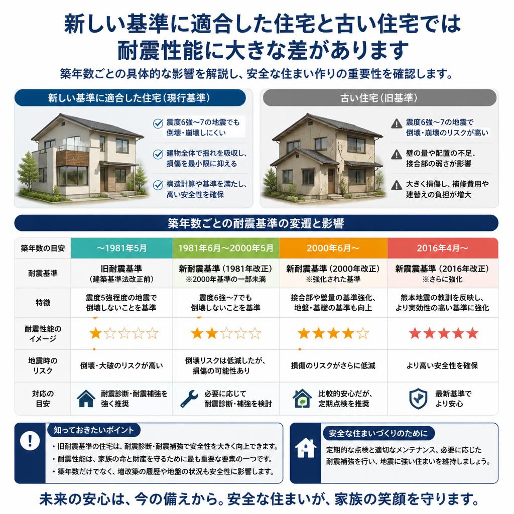 築年数別の耐震性能の違い