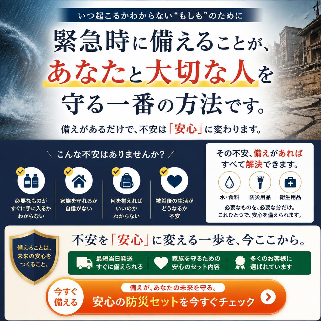 今すぐ安心を手に入れよう！