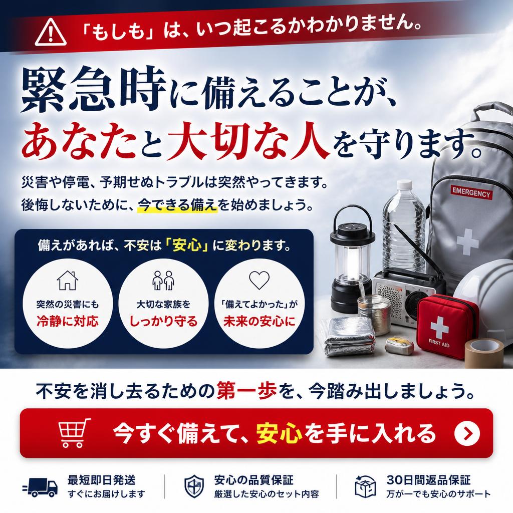 今すぐ安心を手に入れよう！