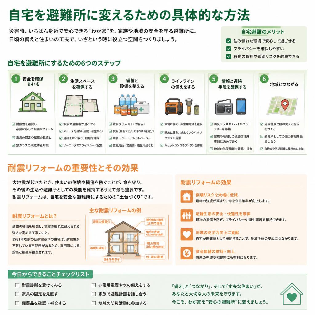 2. 自宅を避難所に変える方法