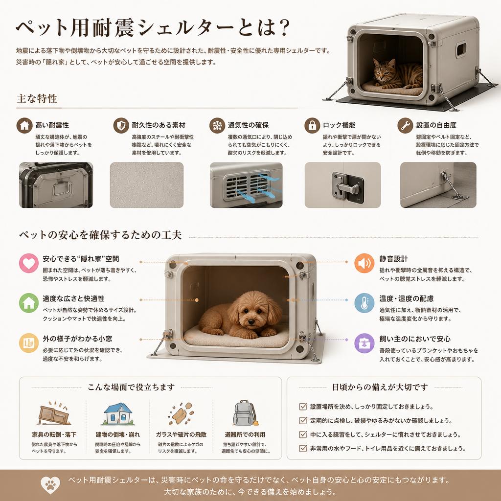 2. ペット用耐震シェルターのメリット