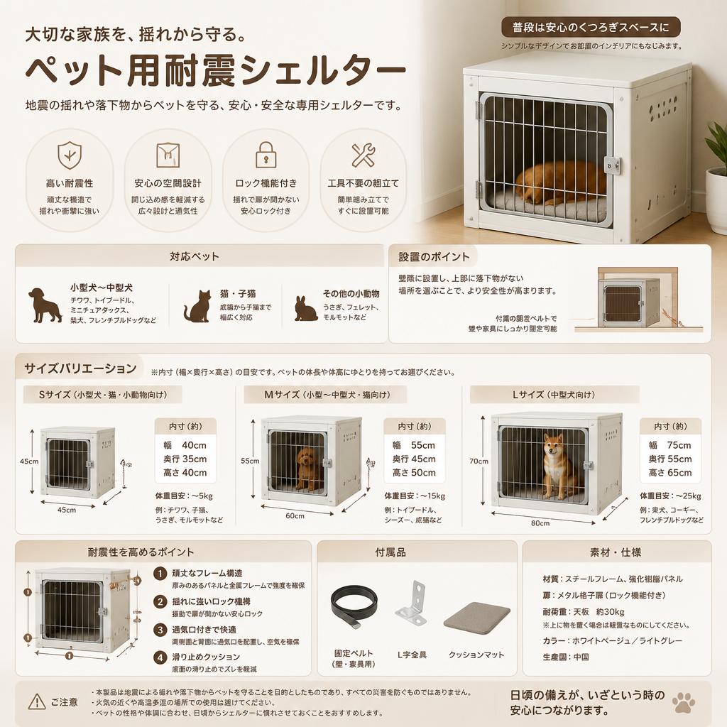 4. どんなペットにも対応！多様な設計