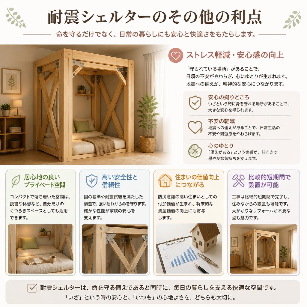 5. 安全だけじゃない！ペット用耐震シェルターの利点