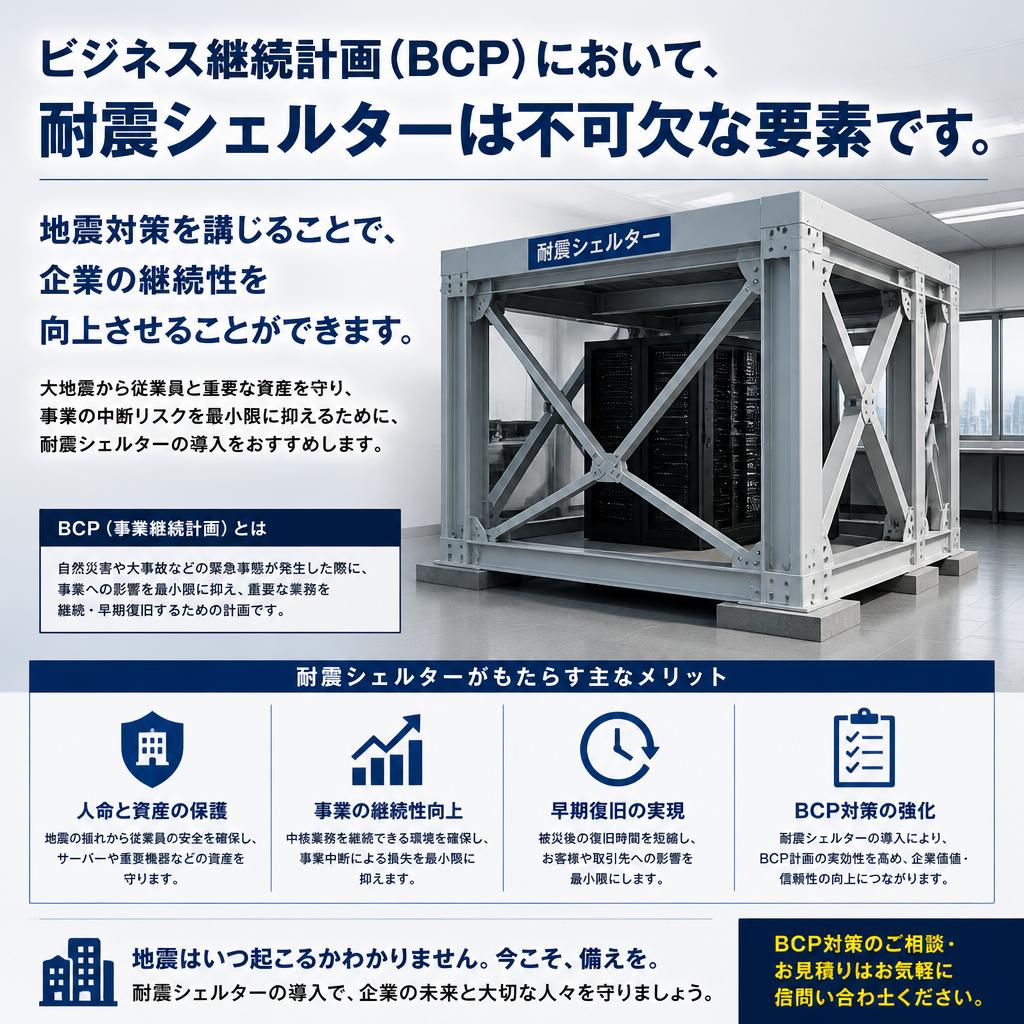 2. BCP対策と耐震シェルターの関係