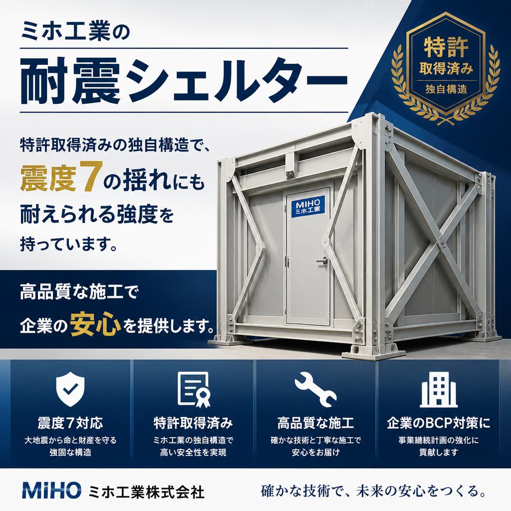 5. 工場用耐震シェルターの特徴
