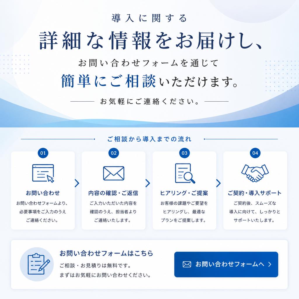 7. お問い合わせ・導入の流れ
