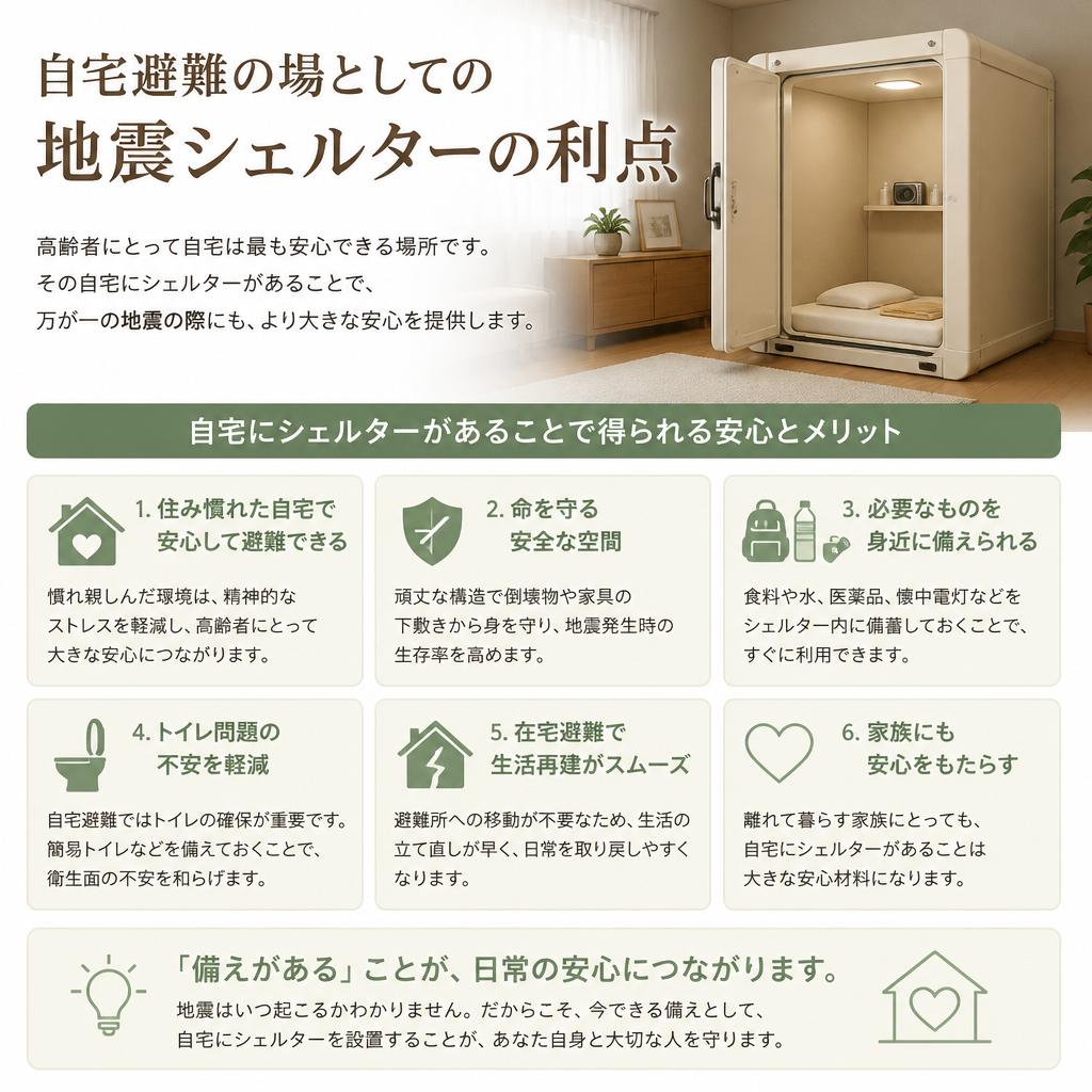 自宅避難での安心感