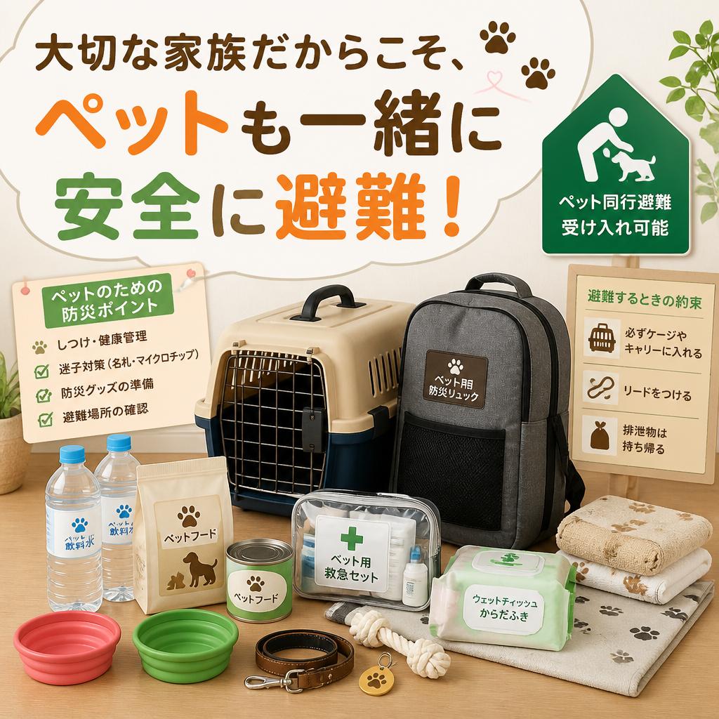 大切な家族だからこそ、ペットも一緒に安全に避難！