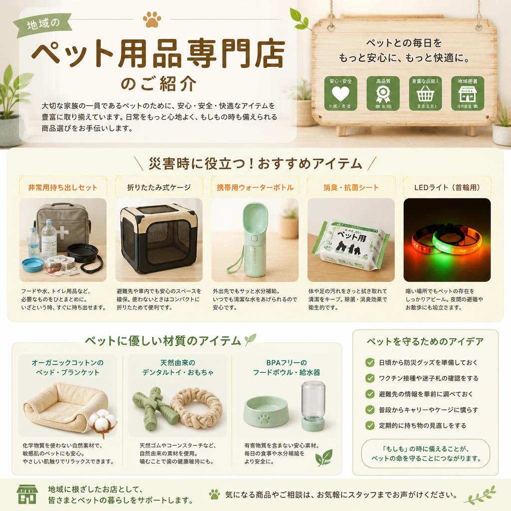 5. ペット用品専門店と取り扱い商品