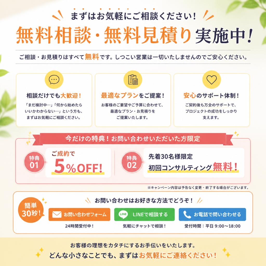 今すぐお問い合わせを！
