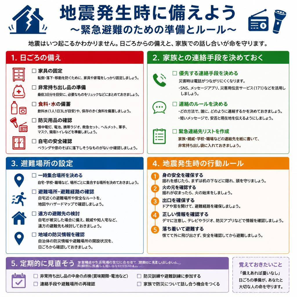 緊急避難の準備