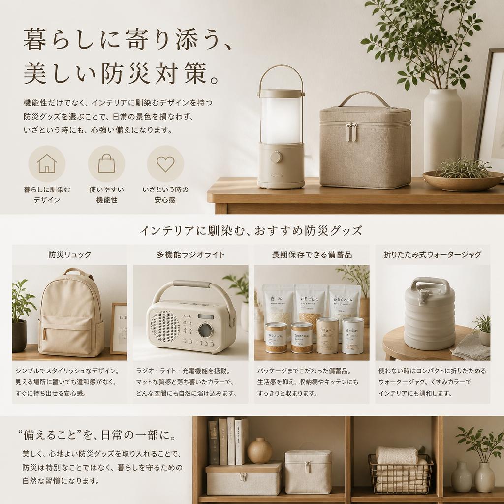 4. デザイン性の高い防災グッズ