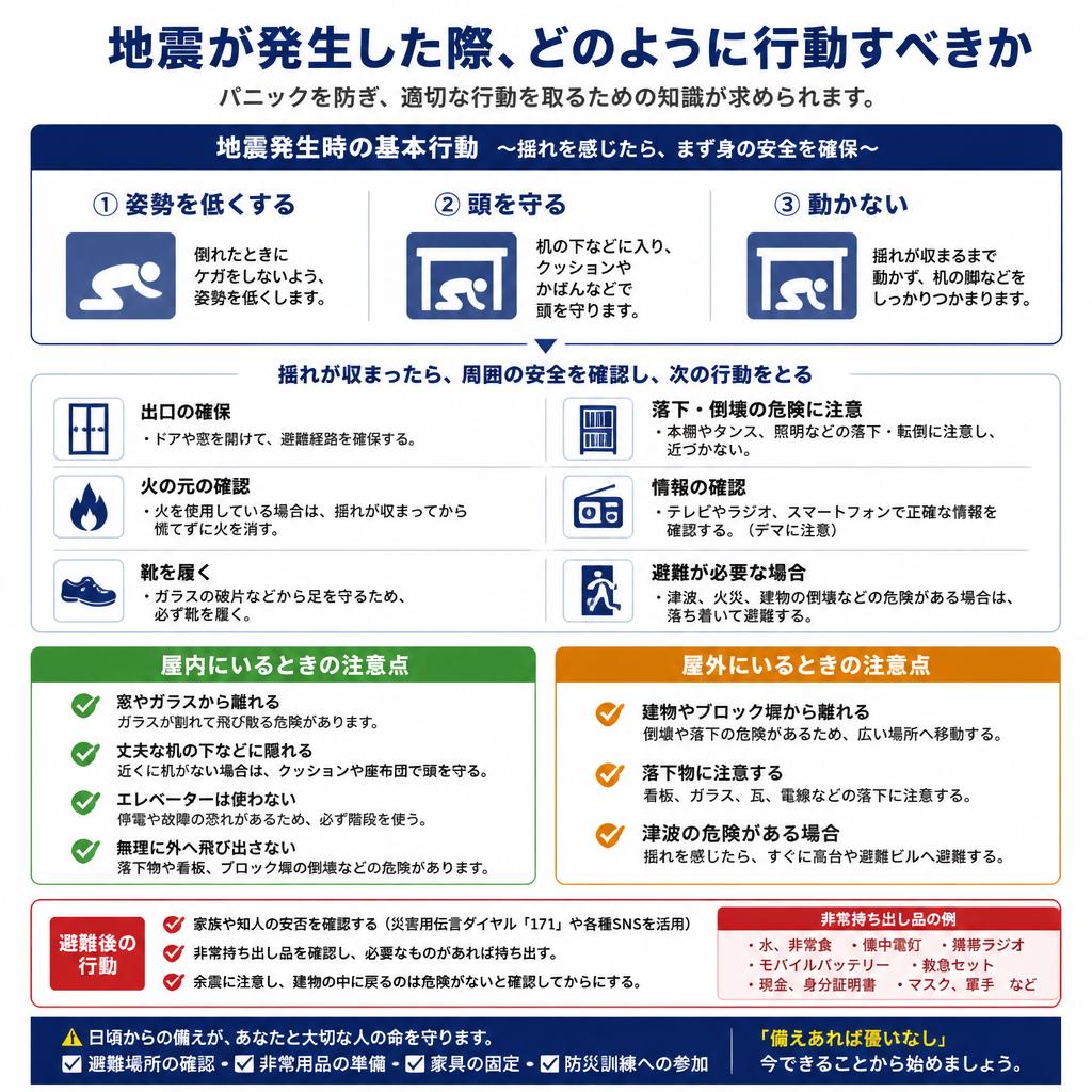 地震時の行動マニュアル