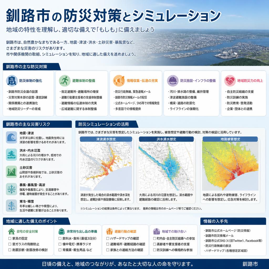 釧路市の防災情報とシミュレーション