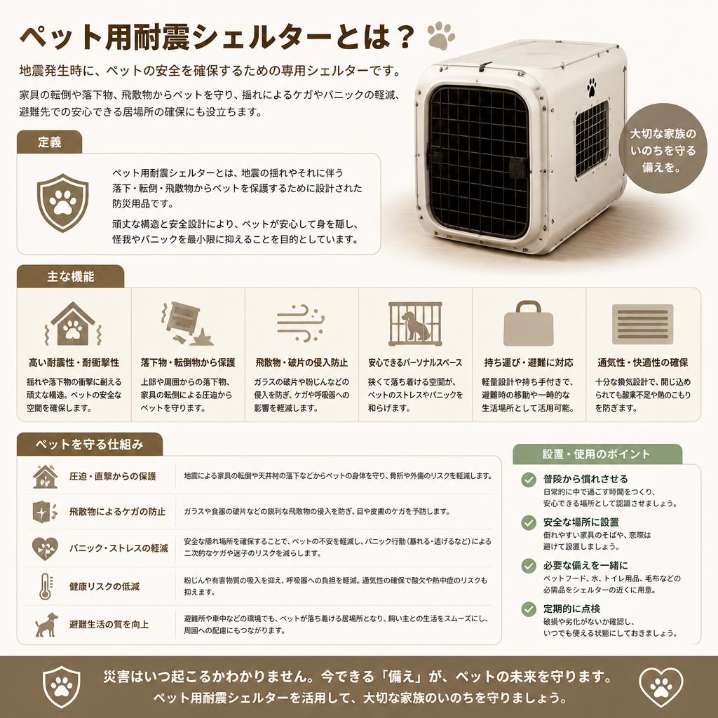 ペット用耐震シェルターとは？