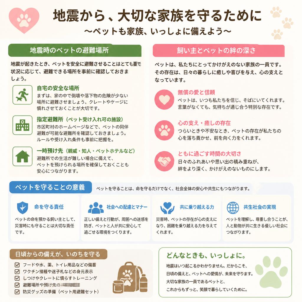 地震対策におけるペットの役割