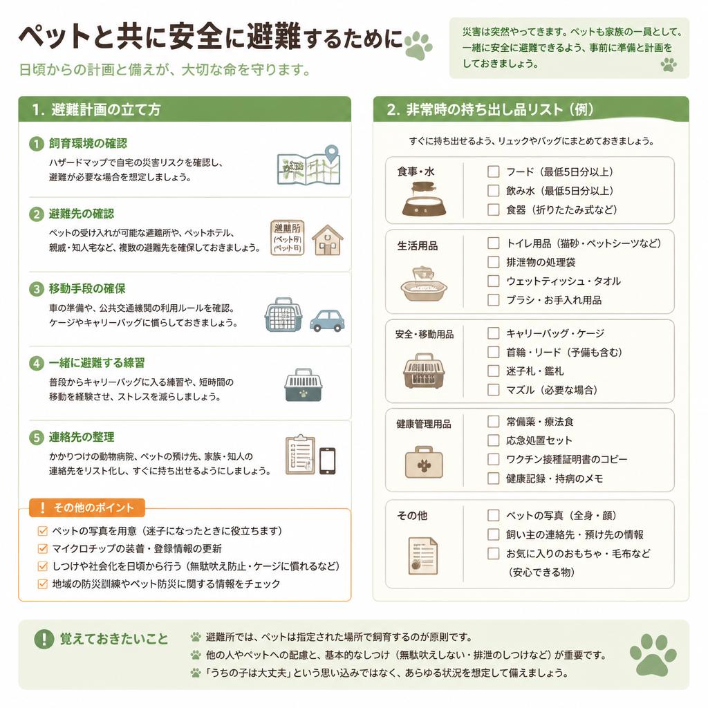 ペット保護を考えた避難計画の重要性