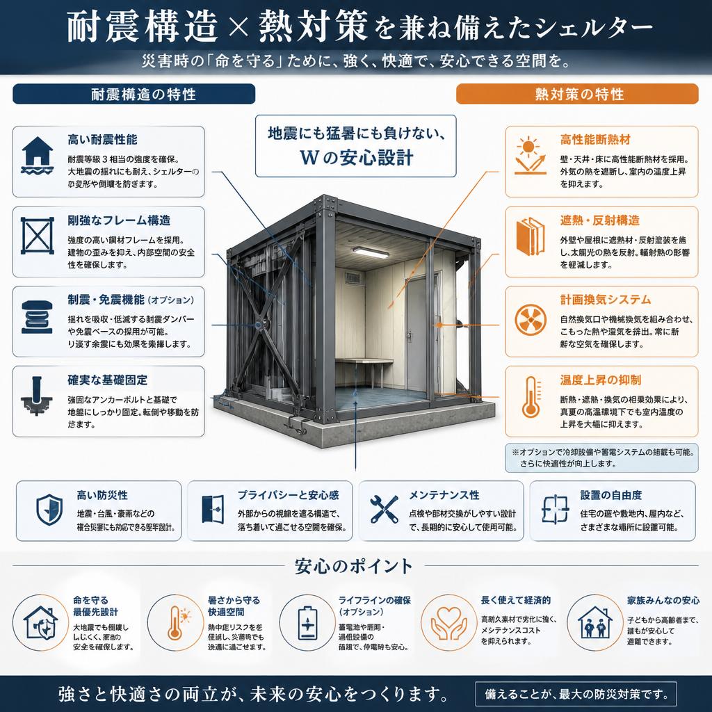 2. 高品質なシェルターの特徴