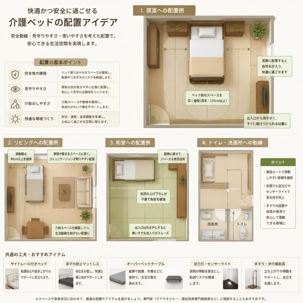 介護ベットの配置アイデア