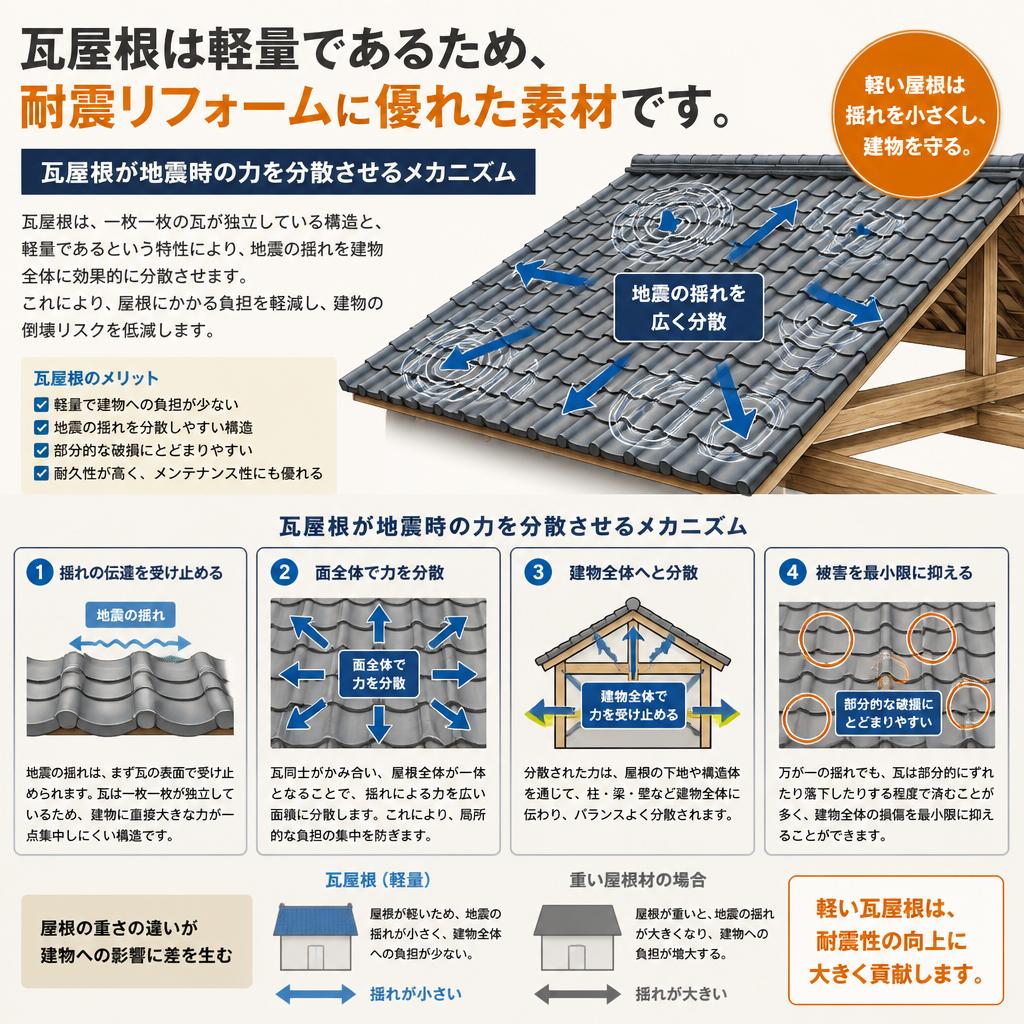 瓦屋根が持つ耐震性の秘密