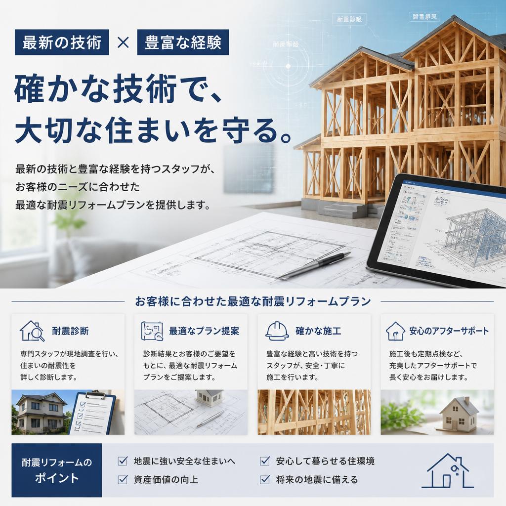 当社の耐震リフォームの特徴