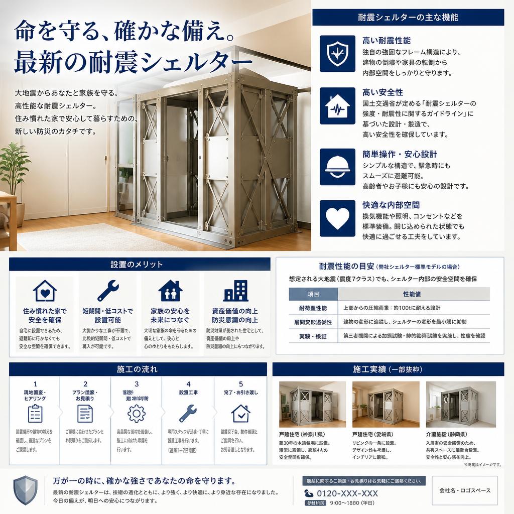 5. 信頼の厚い耐震シェルターの紹介