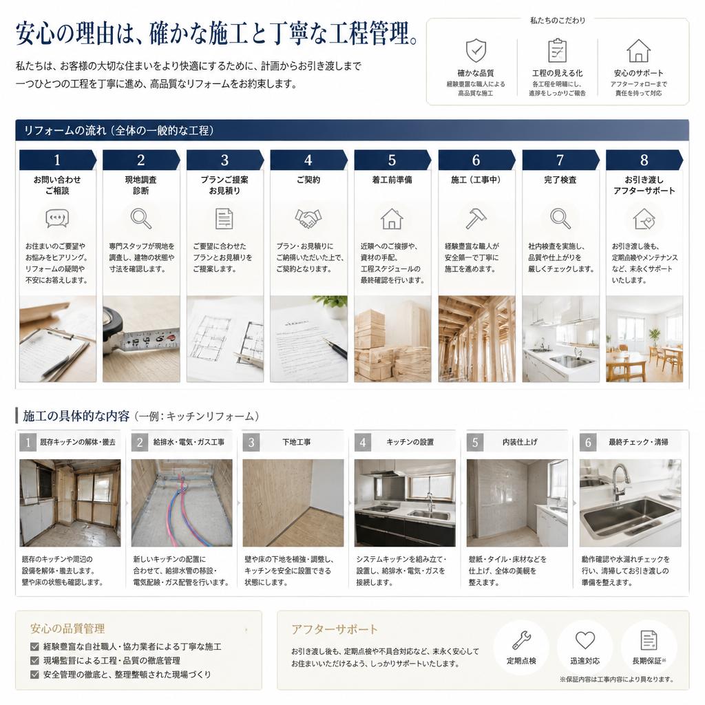 施工内容と工程について