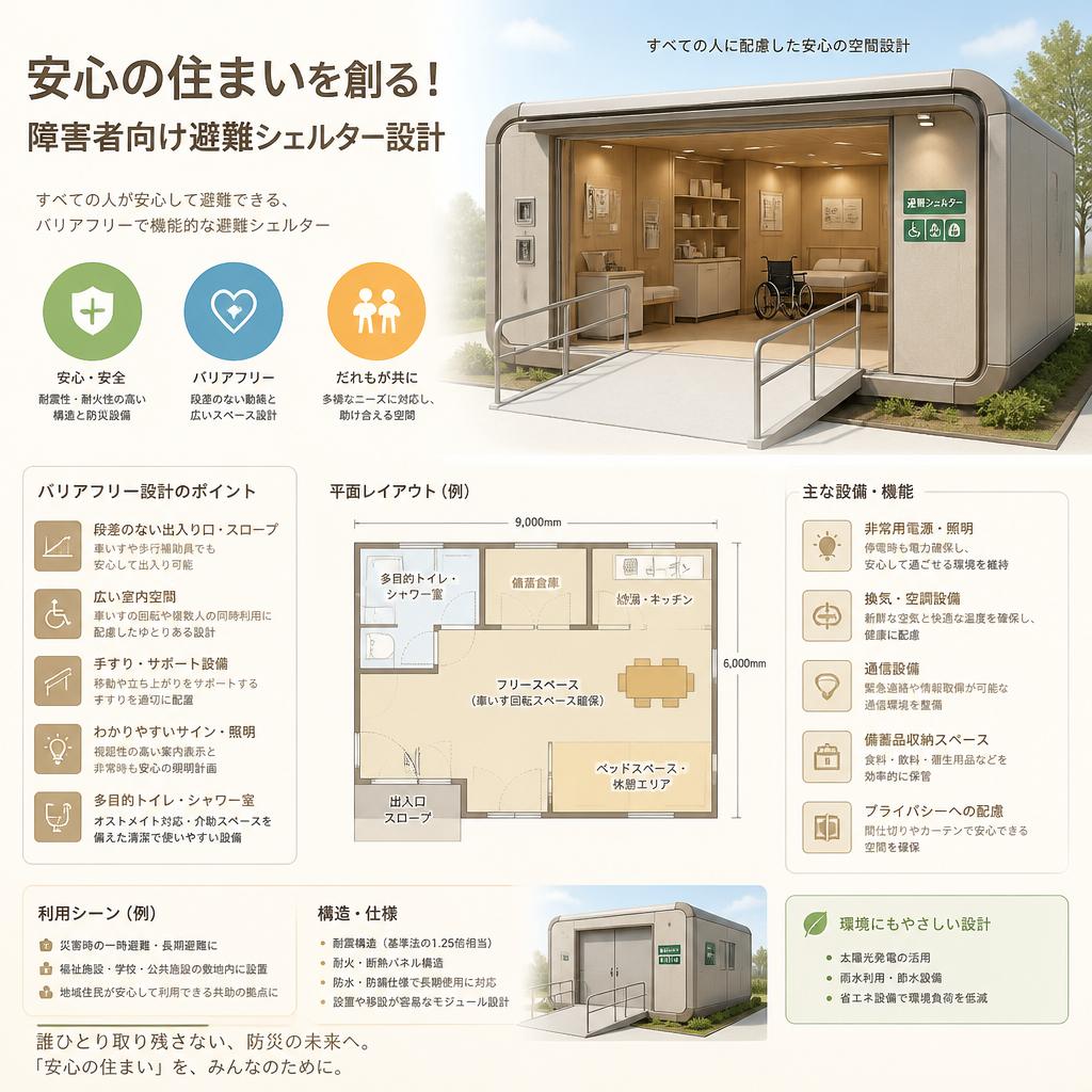 「安心の住まい」を創る！障害者向け避難シェルター設計　ミホ工業　耐震リフォーム