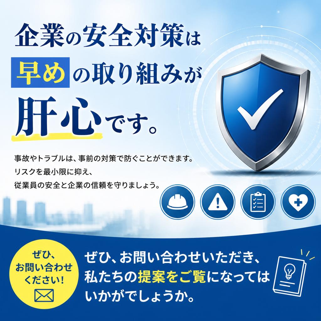 お問い合わせから始まる安全対策