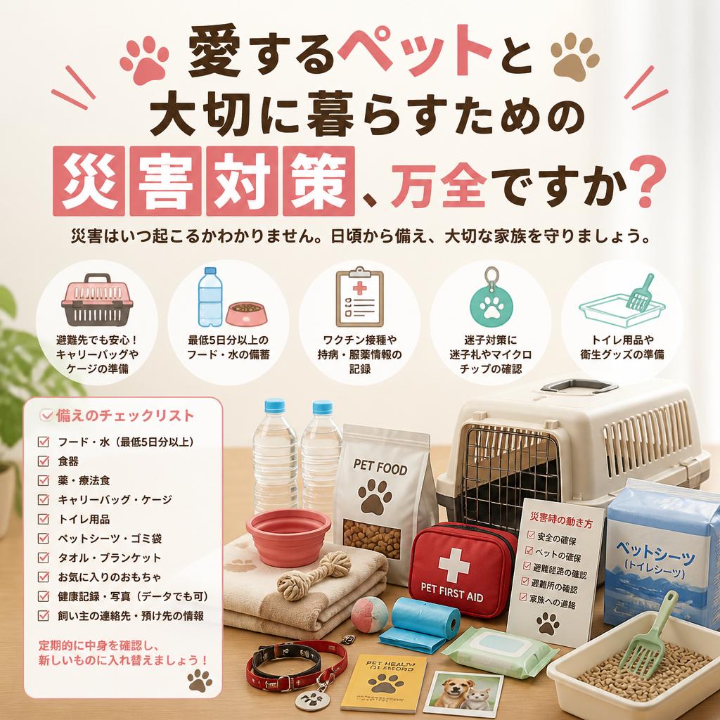 愛するペットと大切に暮らすための災害対策、万全ですか？ミホ工業　耐震