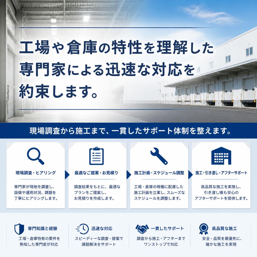 迅速な対応で安心のサポート