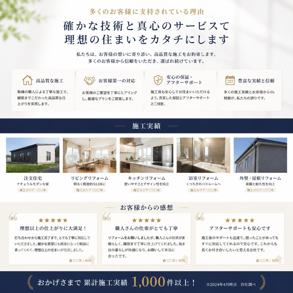 これまでの実績とお客様の声