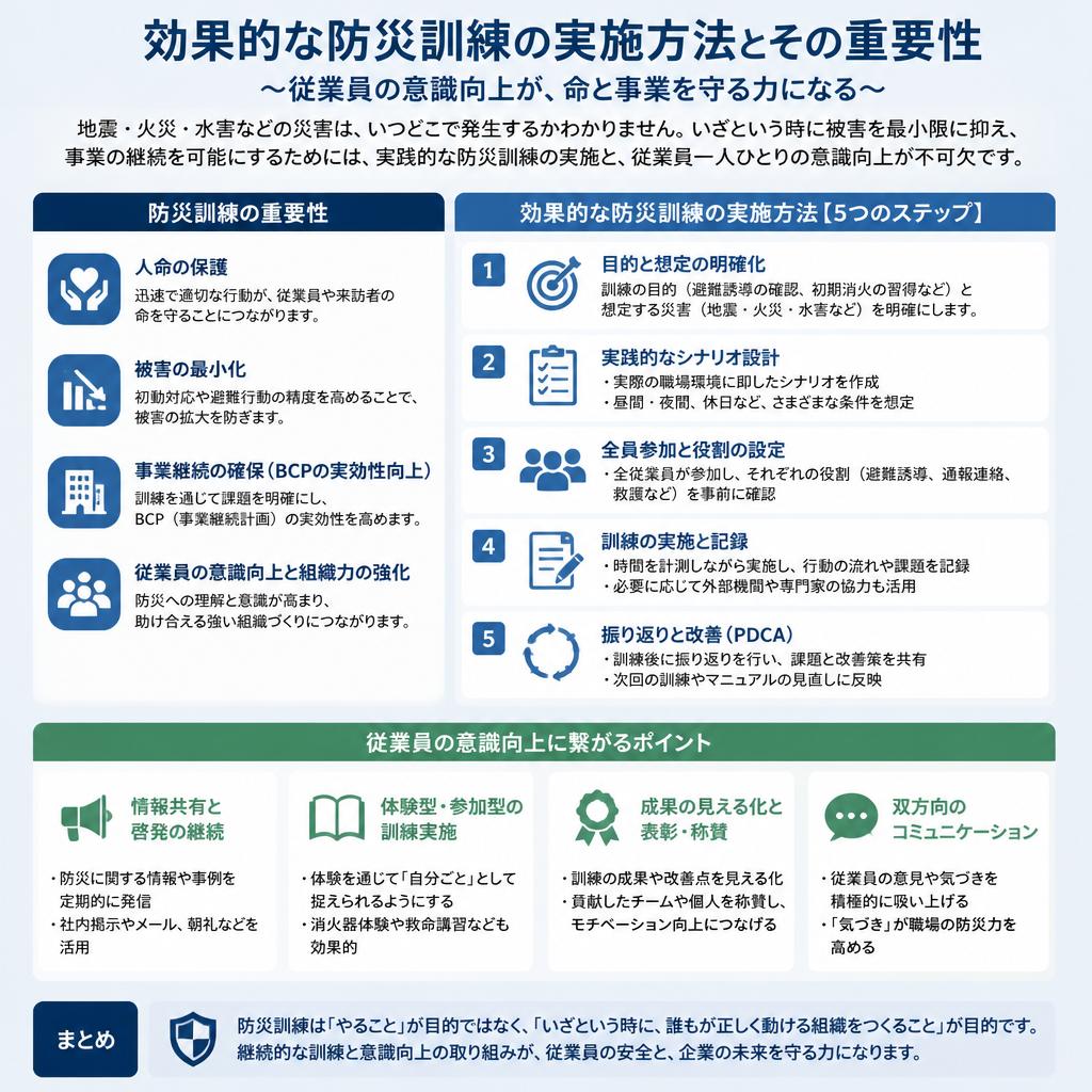 防災訓練の実施方法