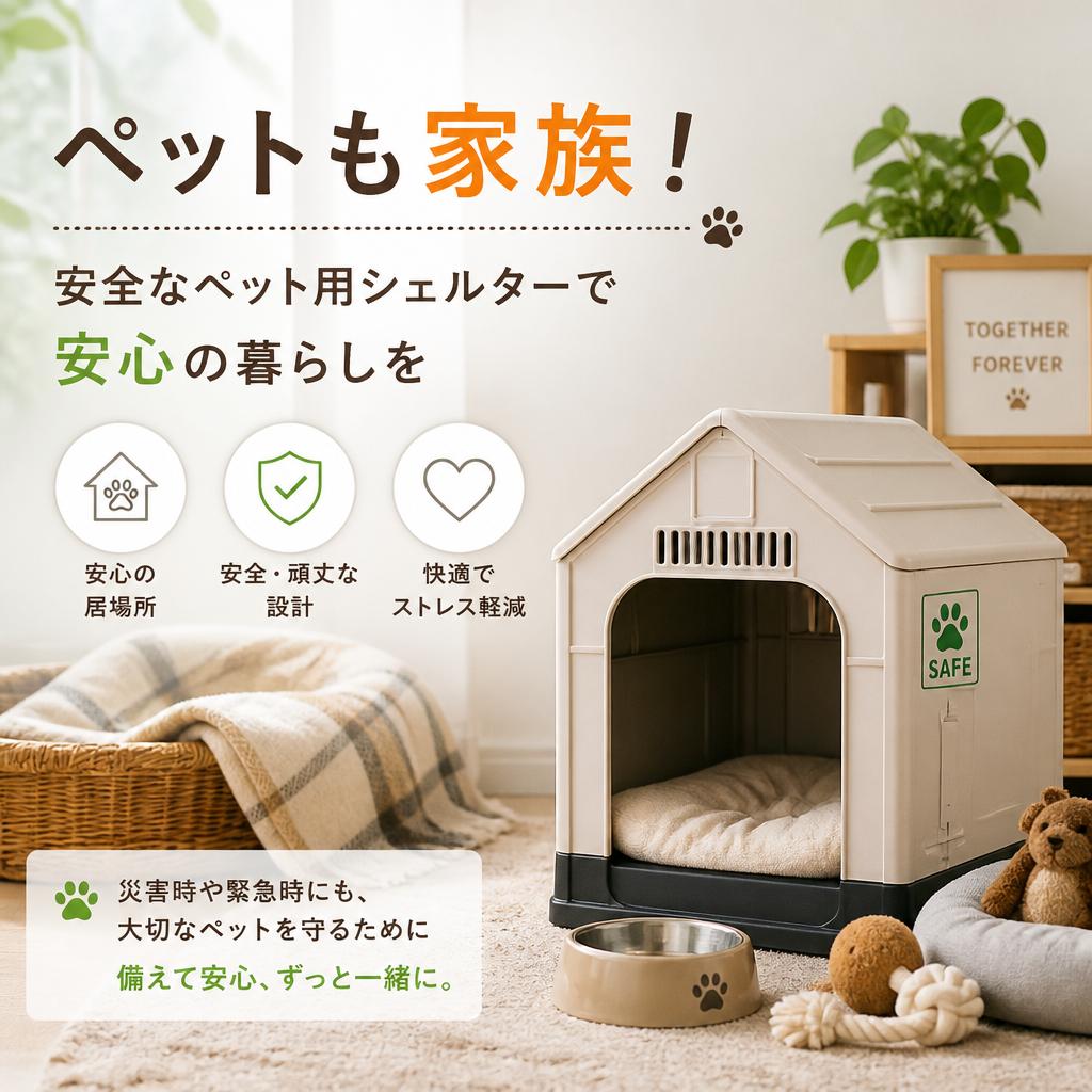 ペットも家族！安全なペット用シェルターで安心の暮らしを　ミホ工業　耐震シェルター